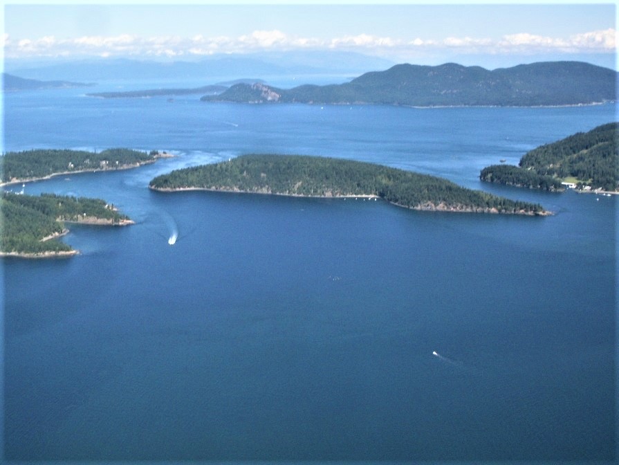 Obstruction Island from the air