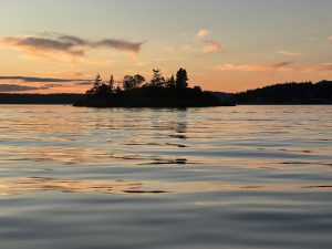 fall sunset in the San Juan Islands